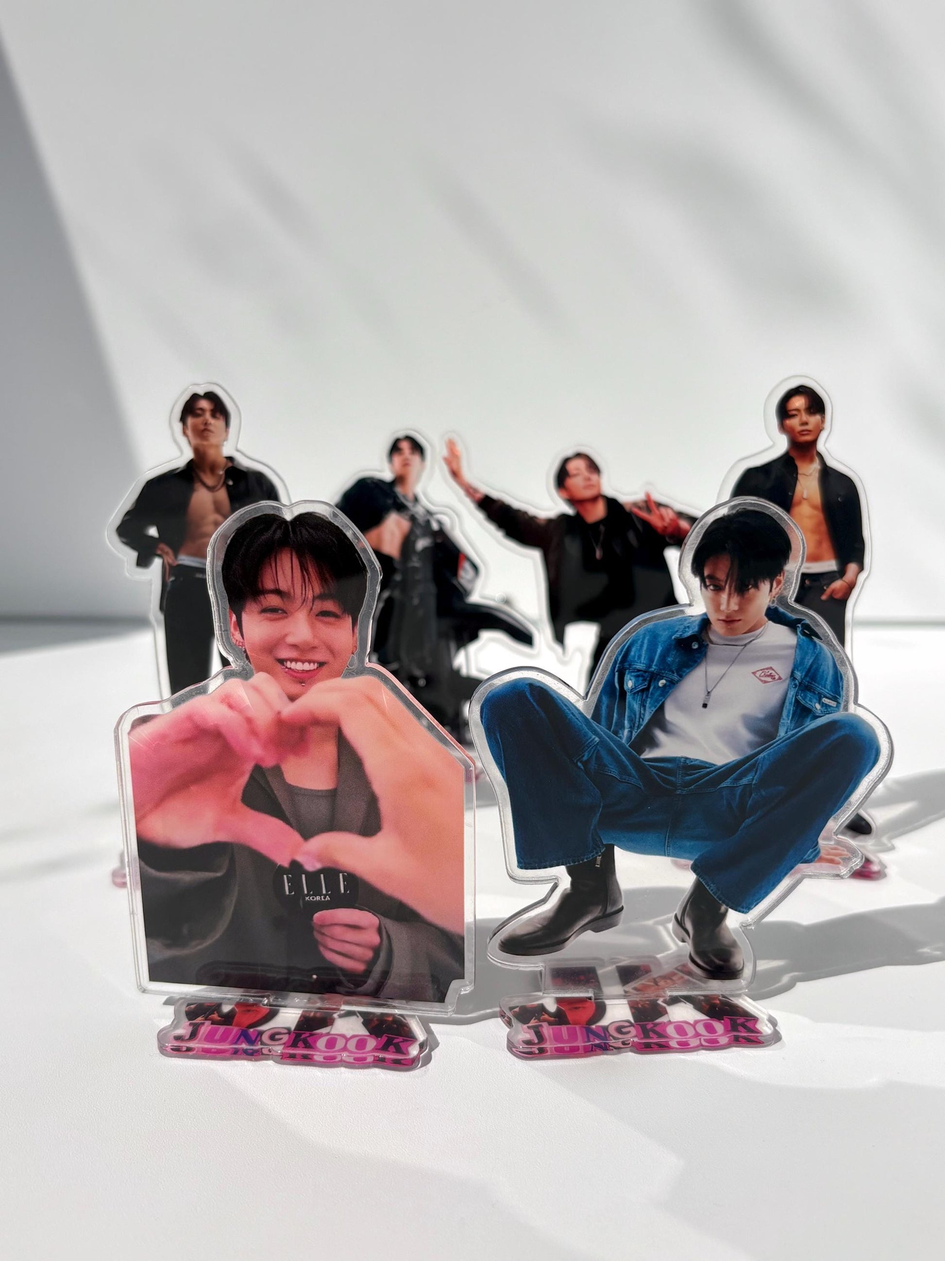6pcs Jungkook Acrylic Standee Set: Kpop Fan Art BTS Merch
