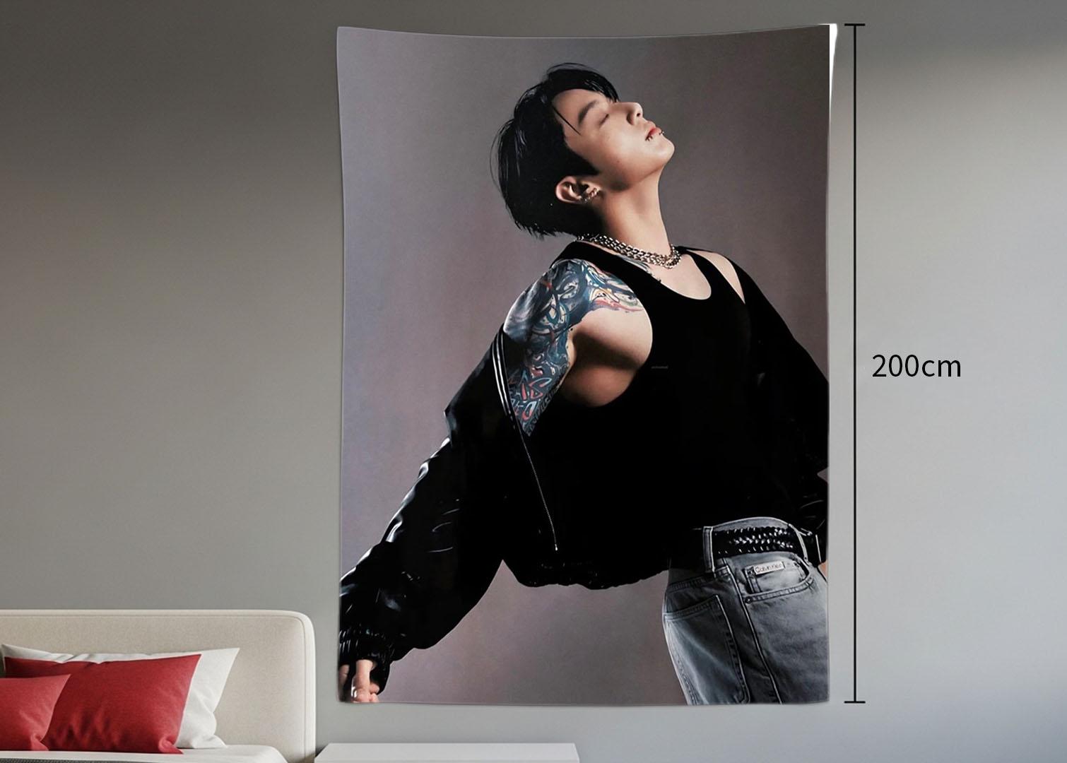 Jungkook Hanging Tapestry | Bantan Boys | Personalized Wall Art | Polyester Fabric | Ship Flag Banner