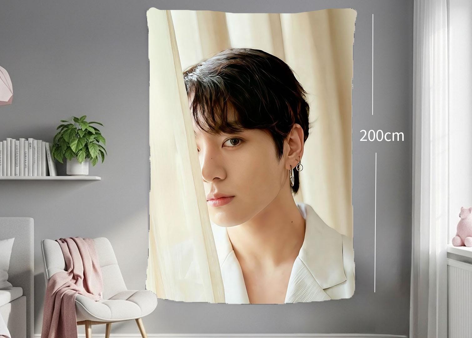 Jungkook Hanging Tapestry | Bantan Boys | Personalized Wall Art | Polyester Fabric | Ship Flag Banner