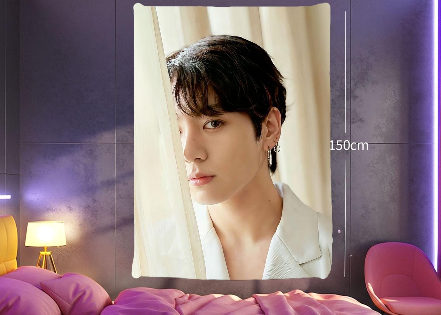 Jungkook Hanging Tapestry | Bantan Boys | Personalized Wall Art | Polyester Fabric | Ship Flag Banner