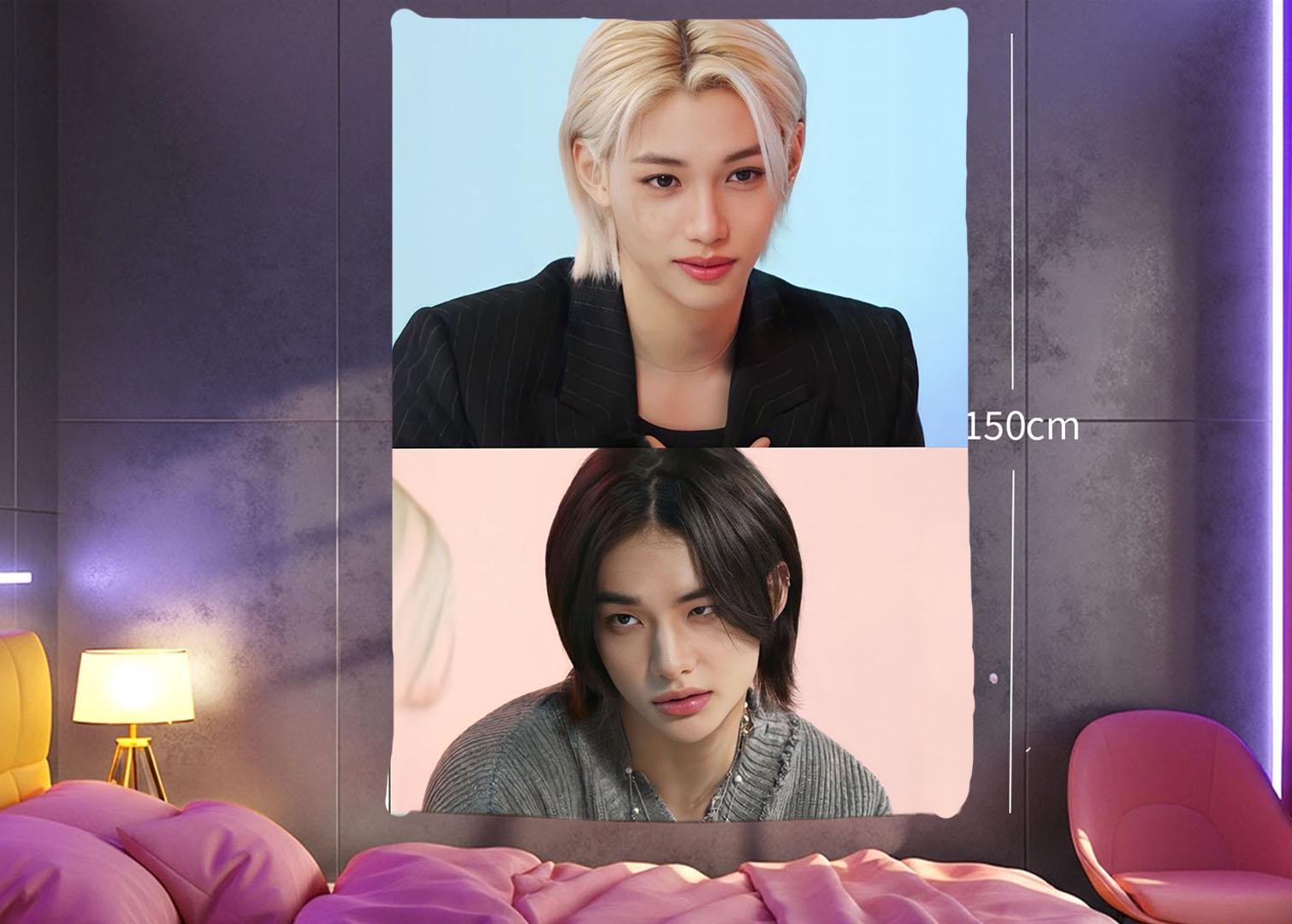 Hyunlixe Hanging Tapestry | Stray Kids | Personalized Wall Art | Polyester Fabric | Ship Flag Banner