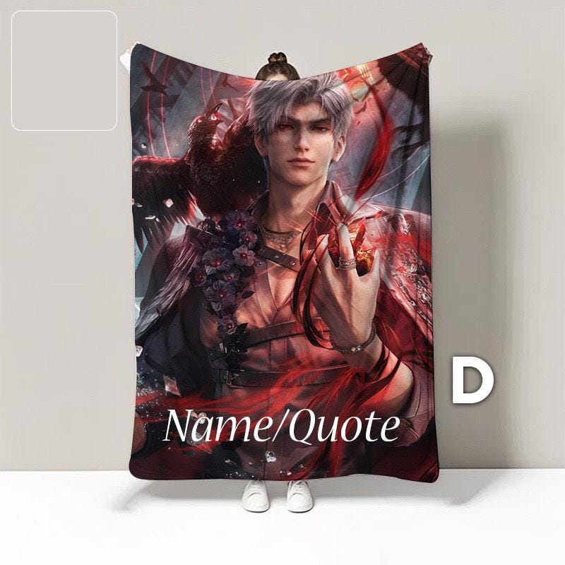 Sylus Flannel Blanket Personalized | Custom Name Text | Soft Polyester Fleece| Sofa Bed Cozy Gift | 5 Sizes