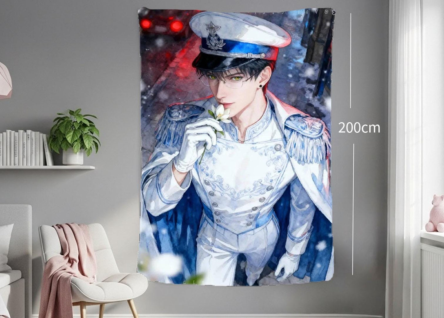 Zayne Tapestry | Love and Deepspace Fabric Wall Art | Textile Poster