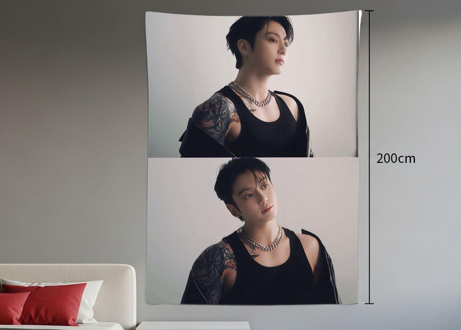 Jungkook Hanging Tapestry | Bantan Boys | Personalized Wall Art | Polyester Fabric | Ship Flag Banner