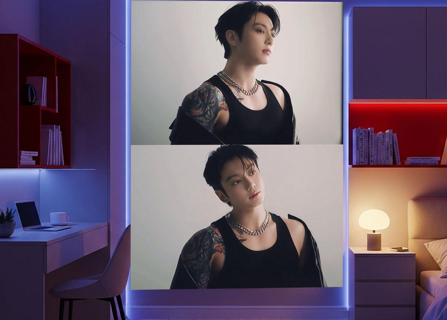 Jungkook Hanging Tapestry | Bantan Boys | Personalized Wall Art | Polyester Fabric | Ship Flag Banner