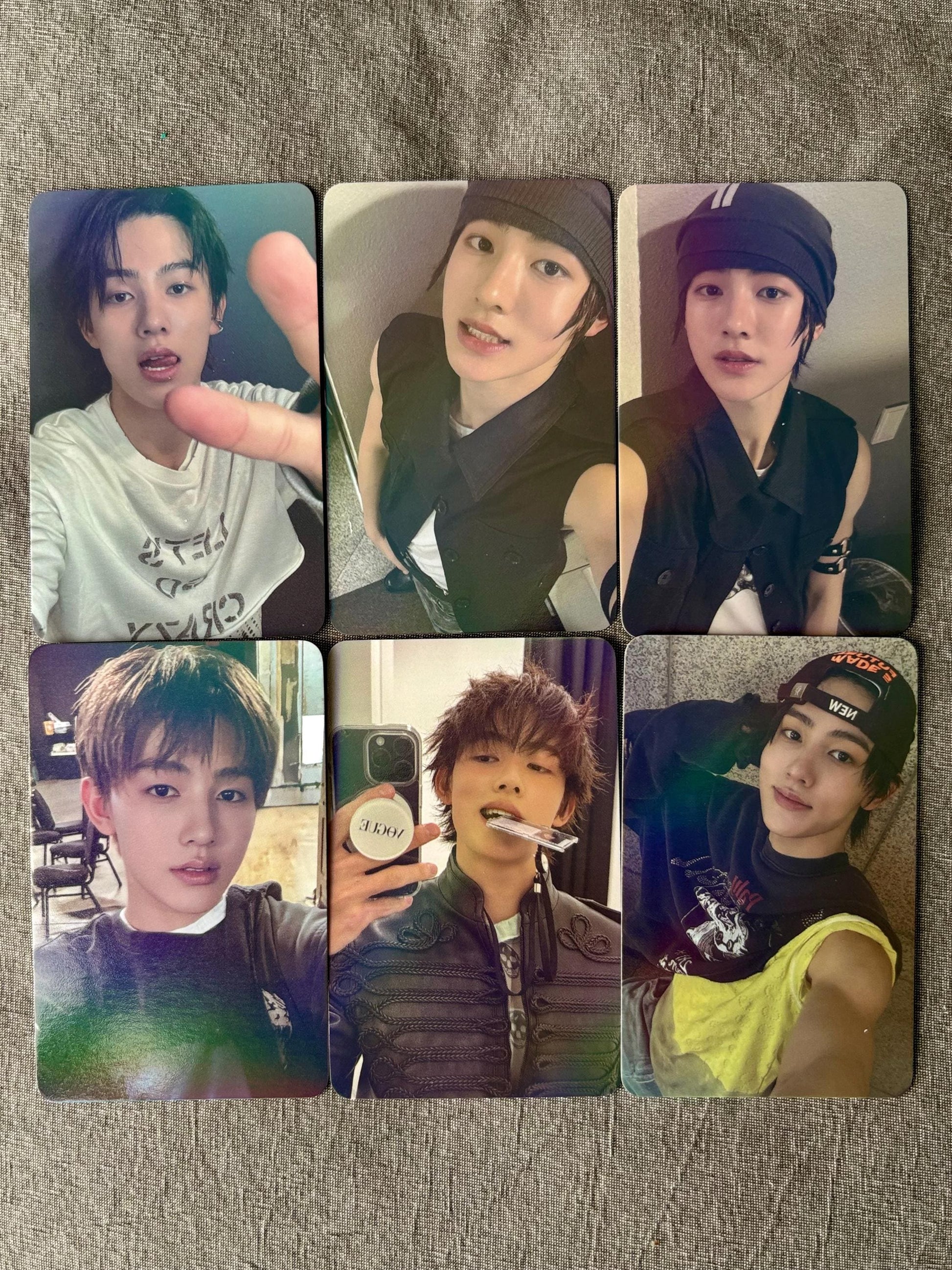 50pc/set Seonghyeon holographic photocards, Kpop merch lomo cards