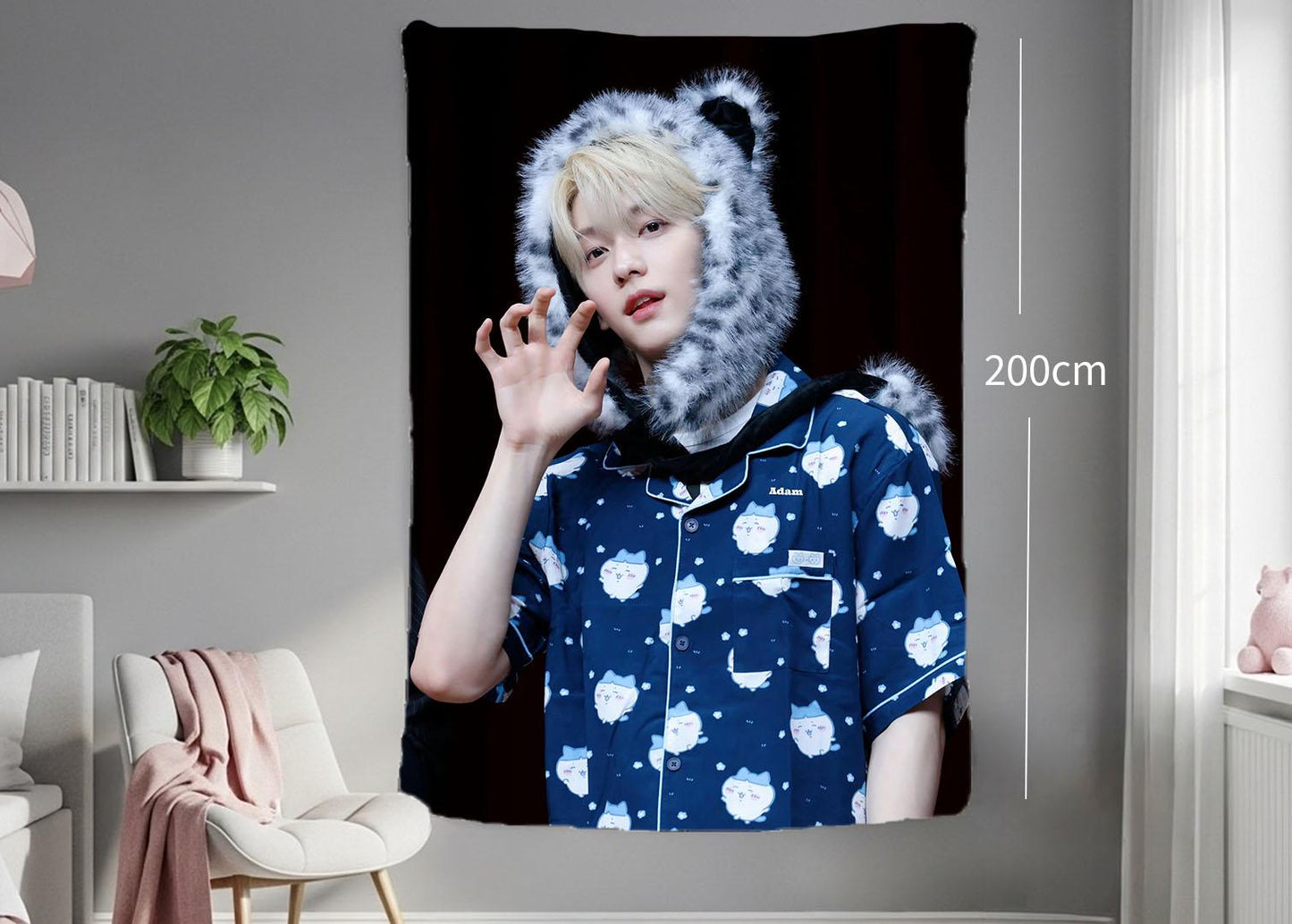 Soobin Hanging Tapestry | SOOBRANGDAN | Personalized Wall Art | Polyester Fabric | Ship Flag Banner