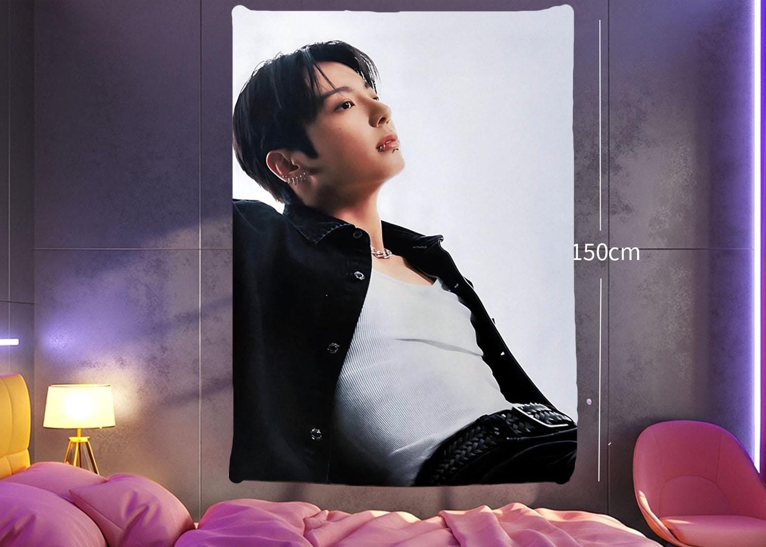 Jungkook Hanging Tapestry | Bantan Boys | Personalized Wall Art | Polyester Fabric | Ship Flag Banner