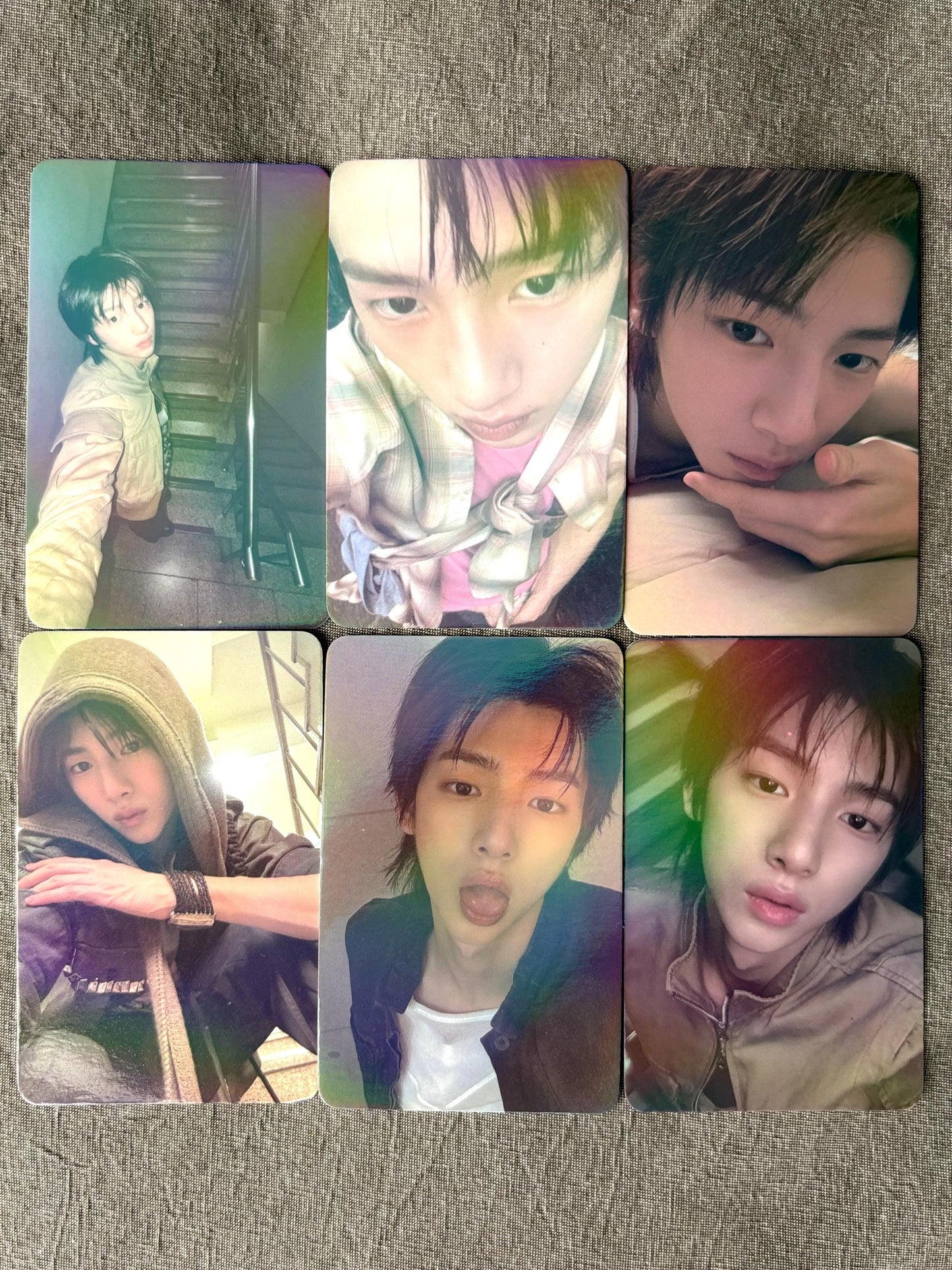 50pc/set juhoon holographic photocards, Kpop merch lomo cards