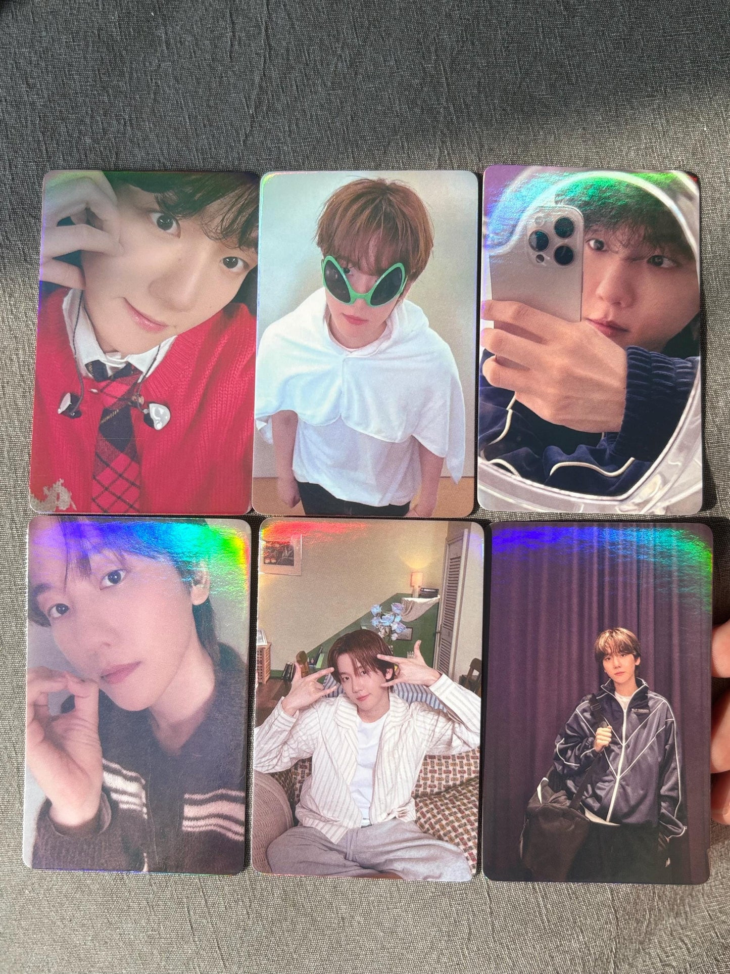 Baekhyun 50pc/set Kpop merch EXO Byun Baek-hyun holographic lomo cards
