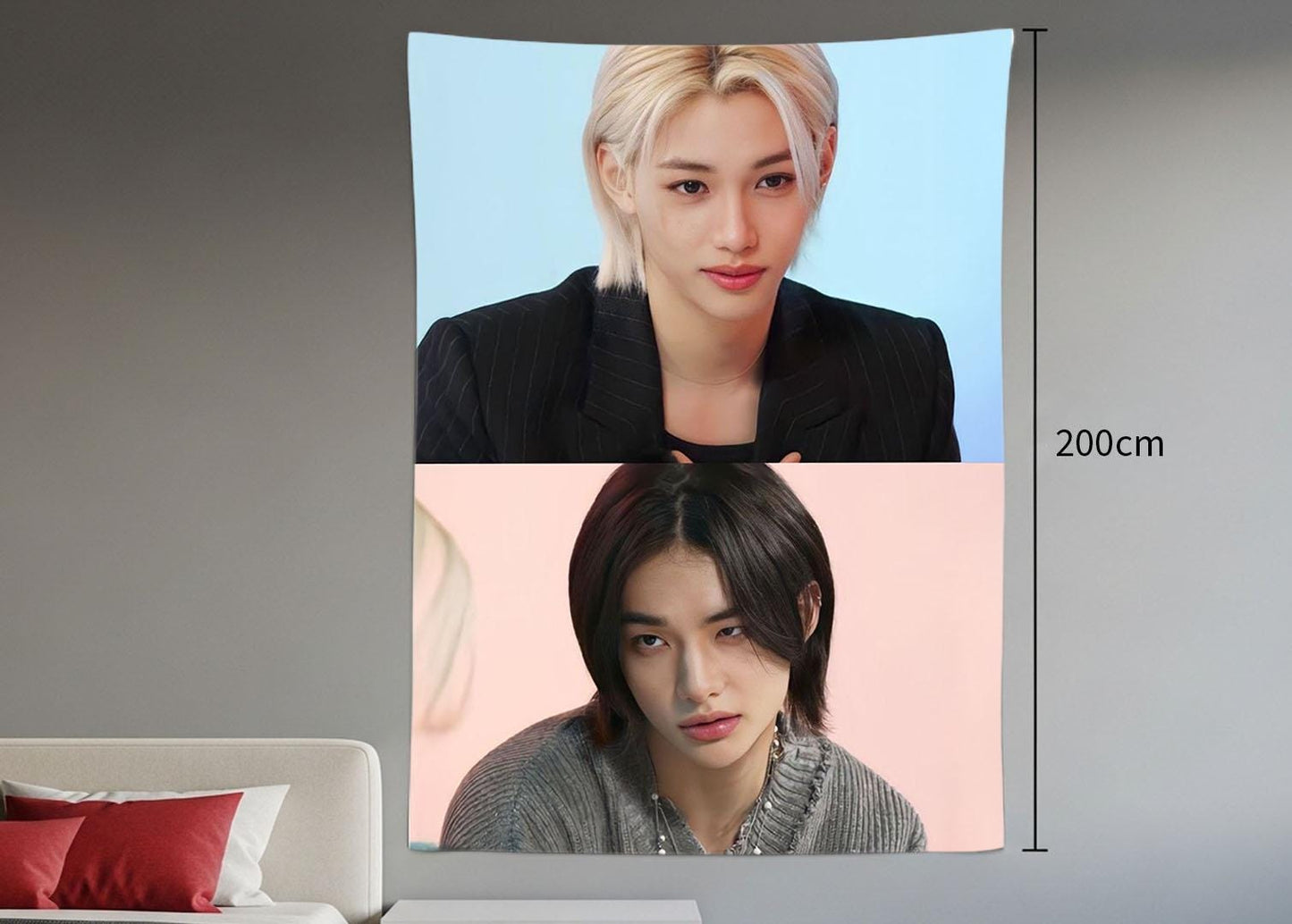 Hyunlixe Hanging Tapestry | Stray Kids | Personalized Wall Art | Polyester Fabric | Ship Flag Banner