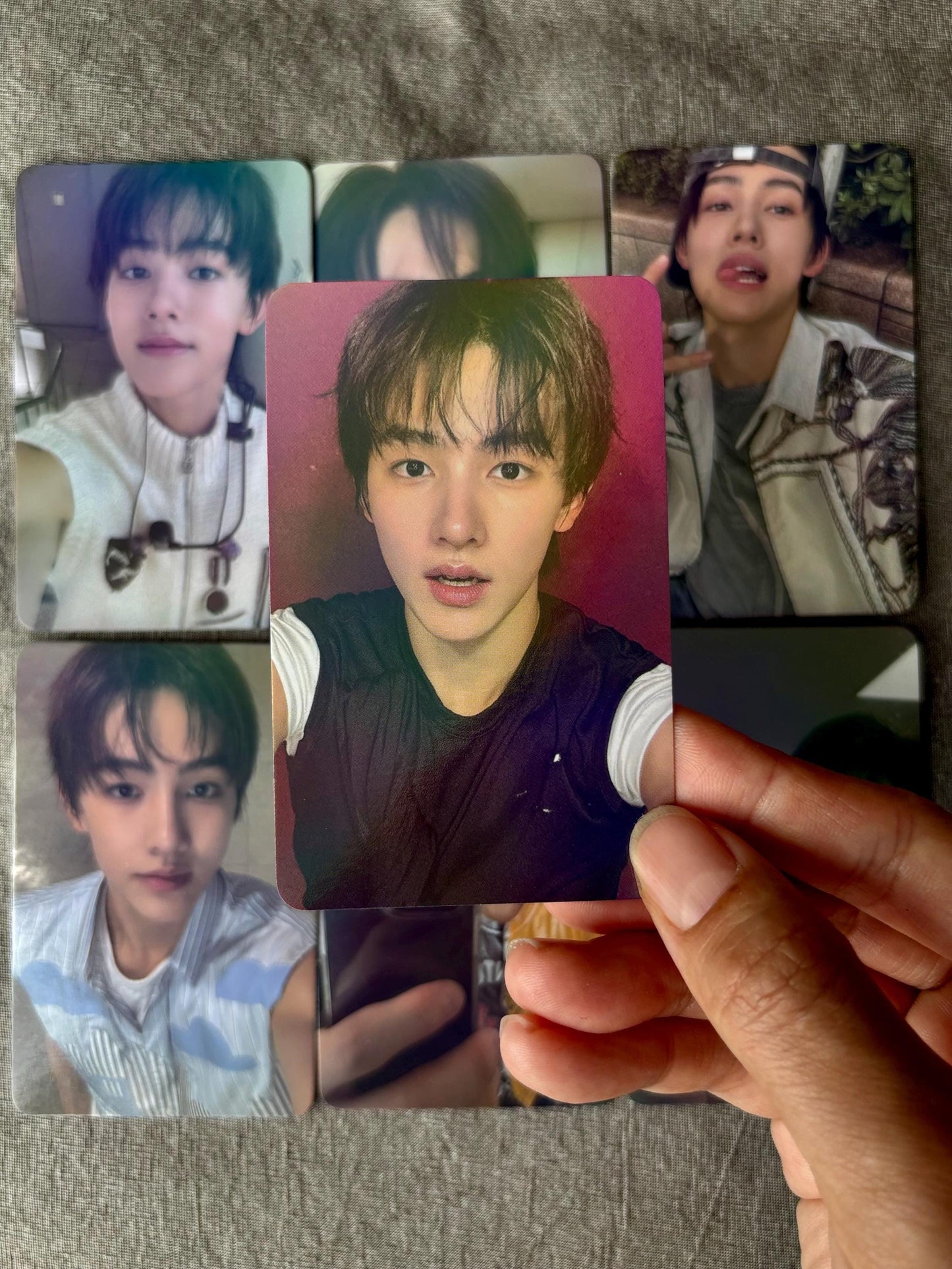 50pc/set Seonghyeon holographic photocards, Kpop merch lomo cards