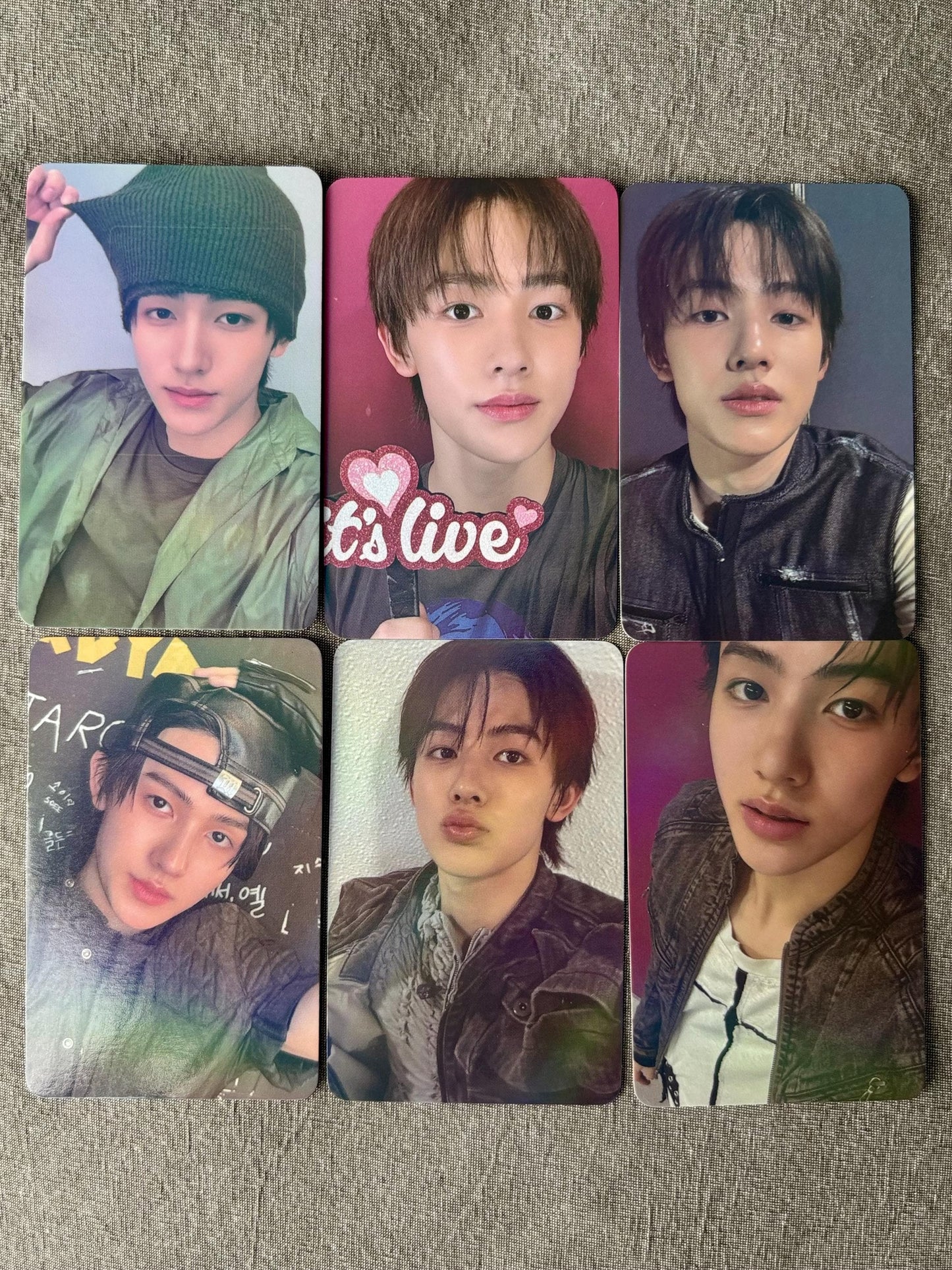 50pc/set Seonghyeon holographic photocards, Kpop merch lomo cards