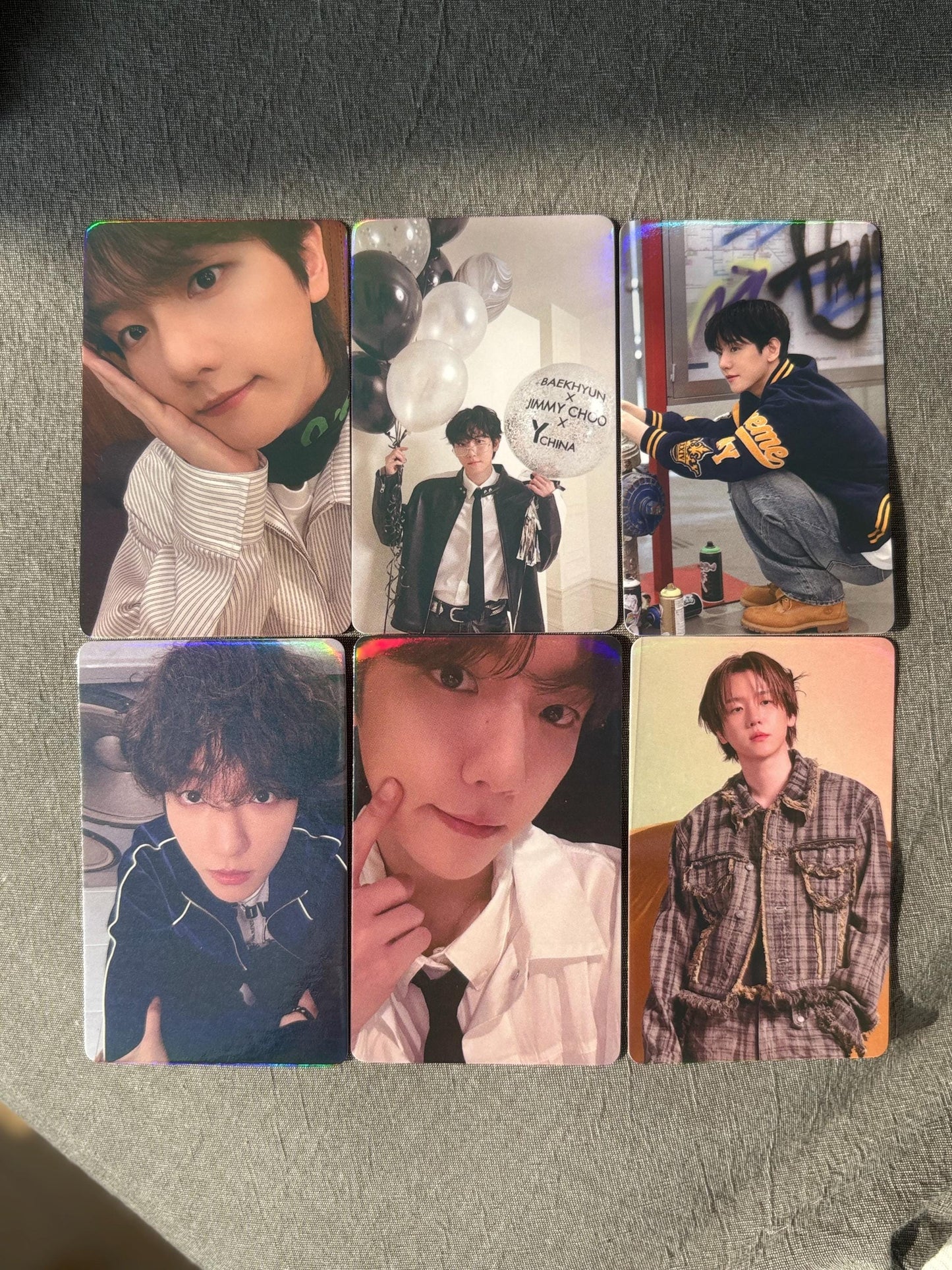 Baekhyun 50pc/set Kpop merch EXO Byun Baek-hyun holographic lomo cards