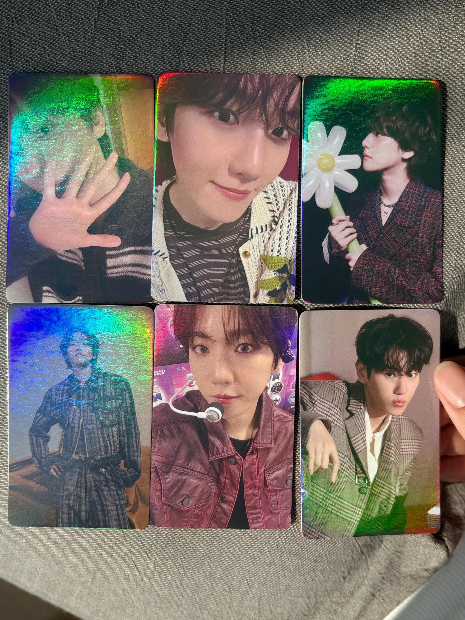 Baekhyun 50pc/set Kpop merch EXO Byun Baek-hyun holographic lomo cards