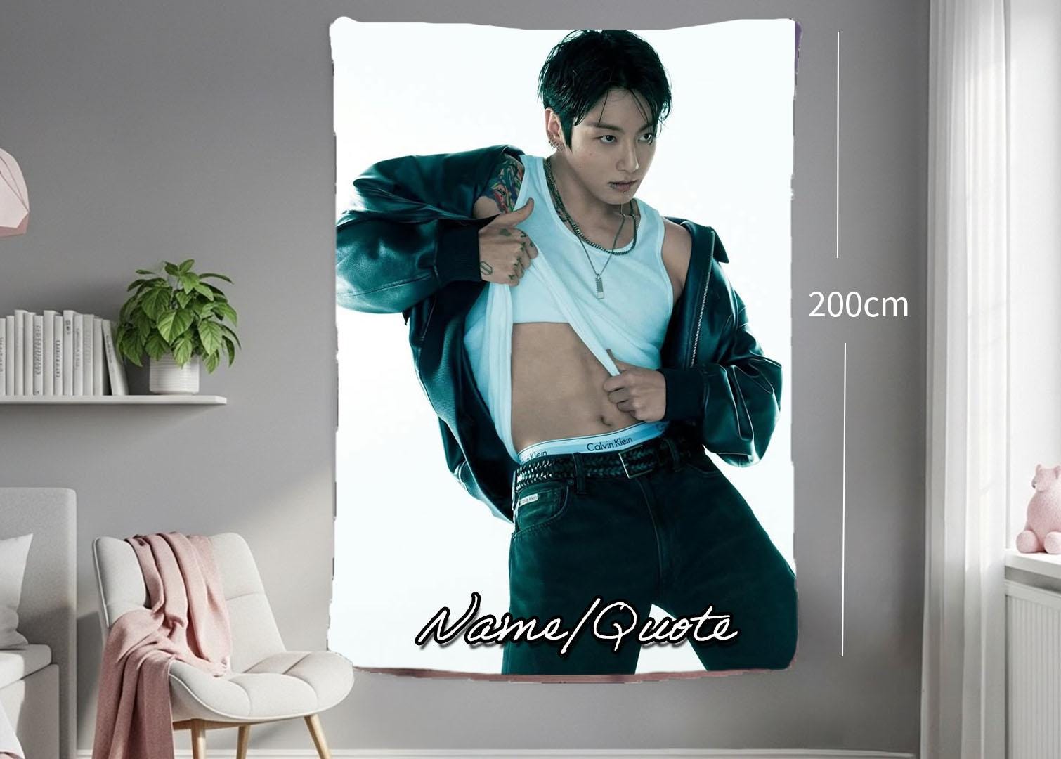 Jungkook Hanging Tapestry | Bantan Boys | Personalized Wall Art | Polyester Fabric | Ship Flag Banner