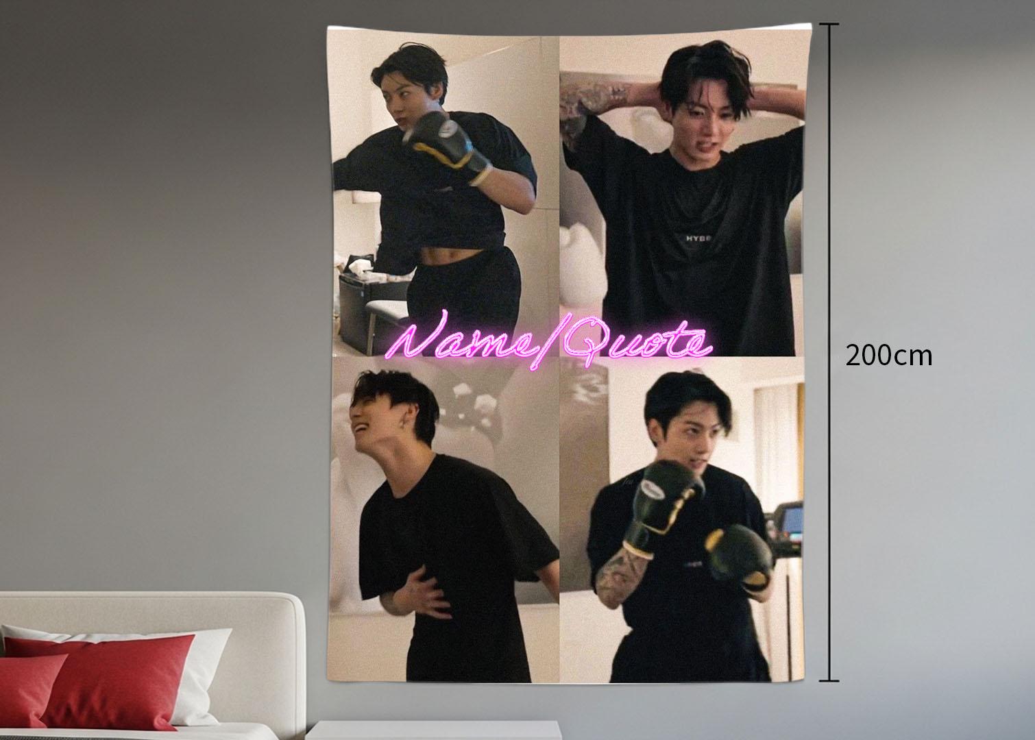 Jungkook Hanging Tapestry | Bantan Boys | Personalized Wall Art | Polyester Fabric | Ship Flag Banner