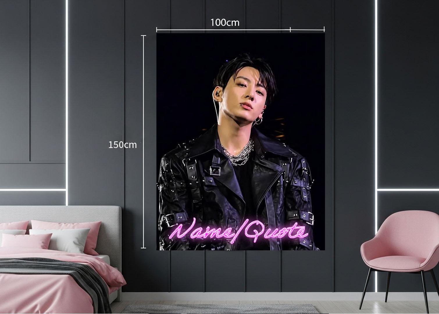 Jungkook Hanging Tapestry | Bantan Boys | Personalized Wall Art | Polyester Fabric | Ship Flag Banner