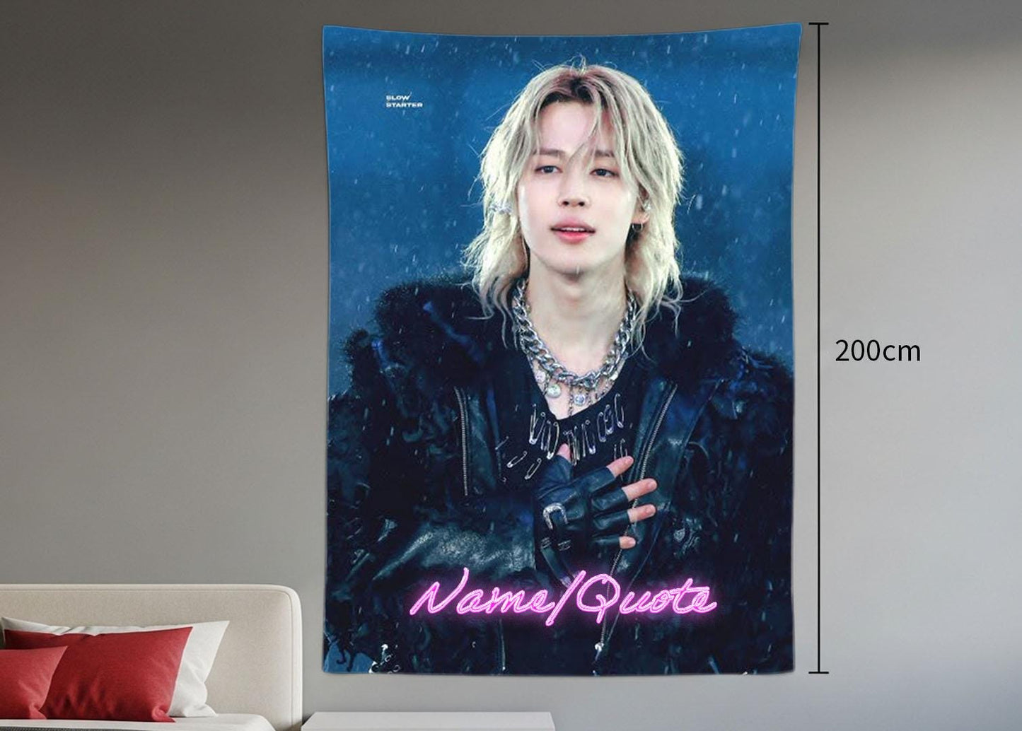 Jimin Hanging Tapestry | Bantan Boys | Personalized Wall Art | Polyester Fabric | Ship Flag Banner