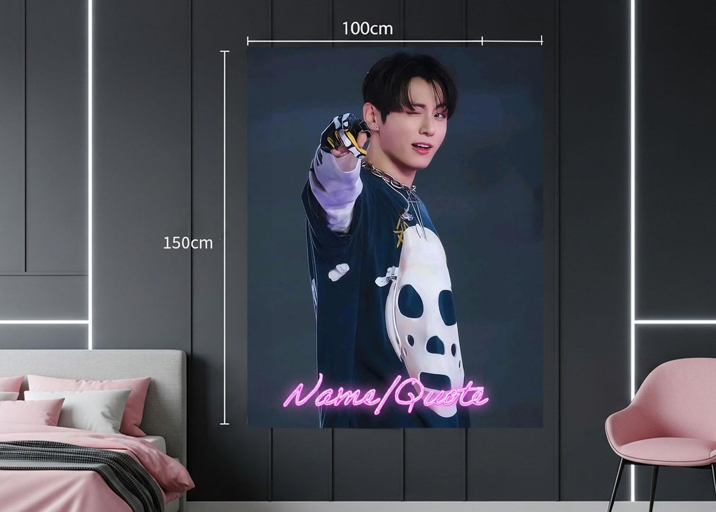 Jungkook Hanging Tapestry | Bantan Boys | Personalized Wall Art | Polyester Fabric | Ship Flag Banner