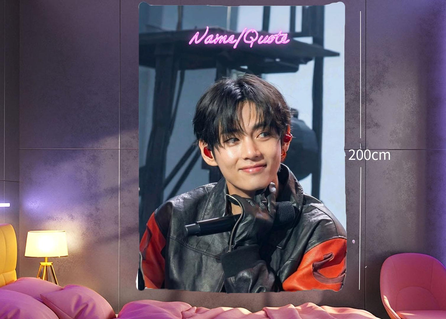 Taehyung Hanging Tapestry | Bantan Boys | Personalized Wall Art | Polyester Fabric | Ship Flag Banner