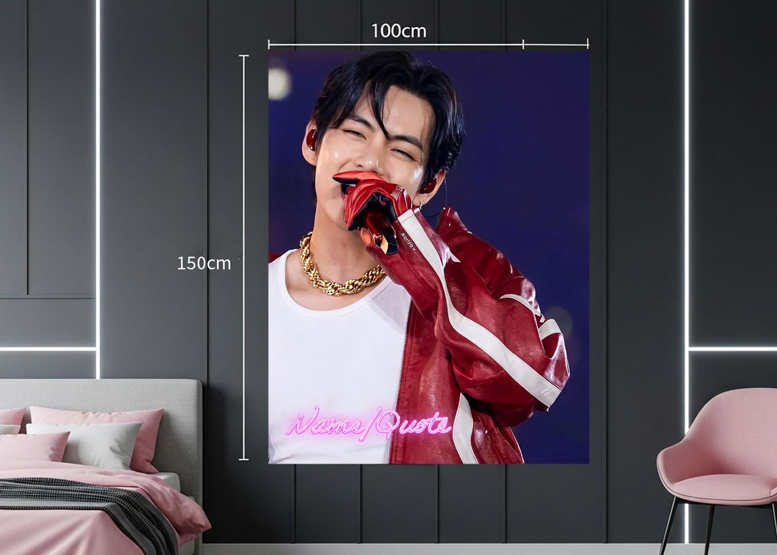 Taehyung Hanging Tapestry | Bantan Boys | Personalized Wall Art | Polyester Fabric | Ship Flag Banner