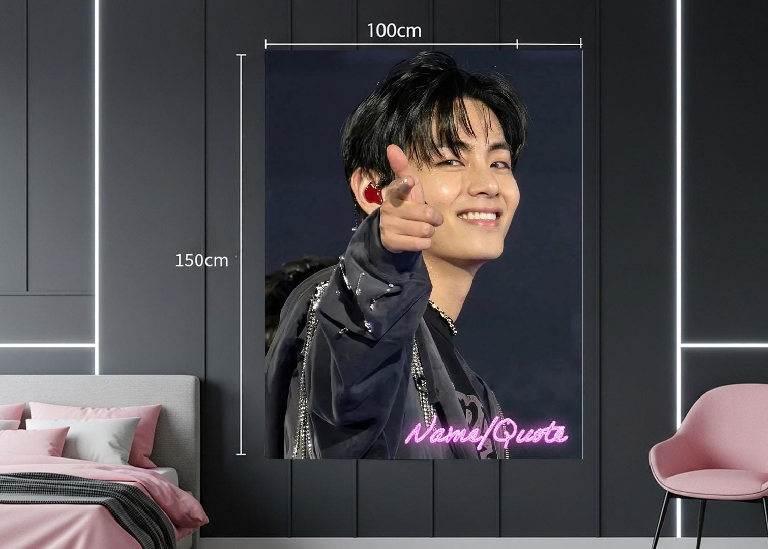 Taehyung Hanging Tapestry | Bantan Boys | Personalized Wall Art | Polyester Fabric | Ship Flag Banner