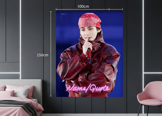 Taehyung Hanging Tapestry | Bantan Boys | Personalized Wall Art | Polyester Fabric | Ship Flag Banner