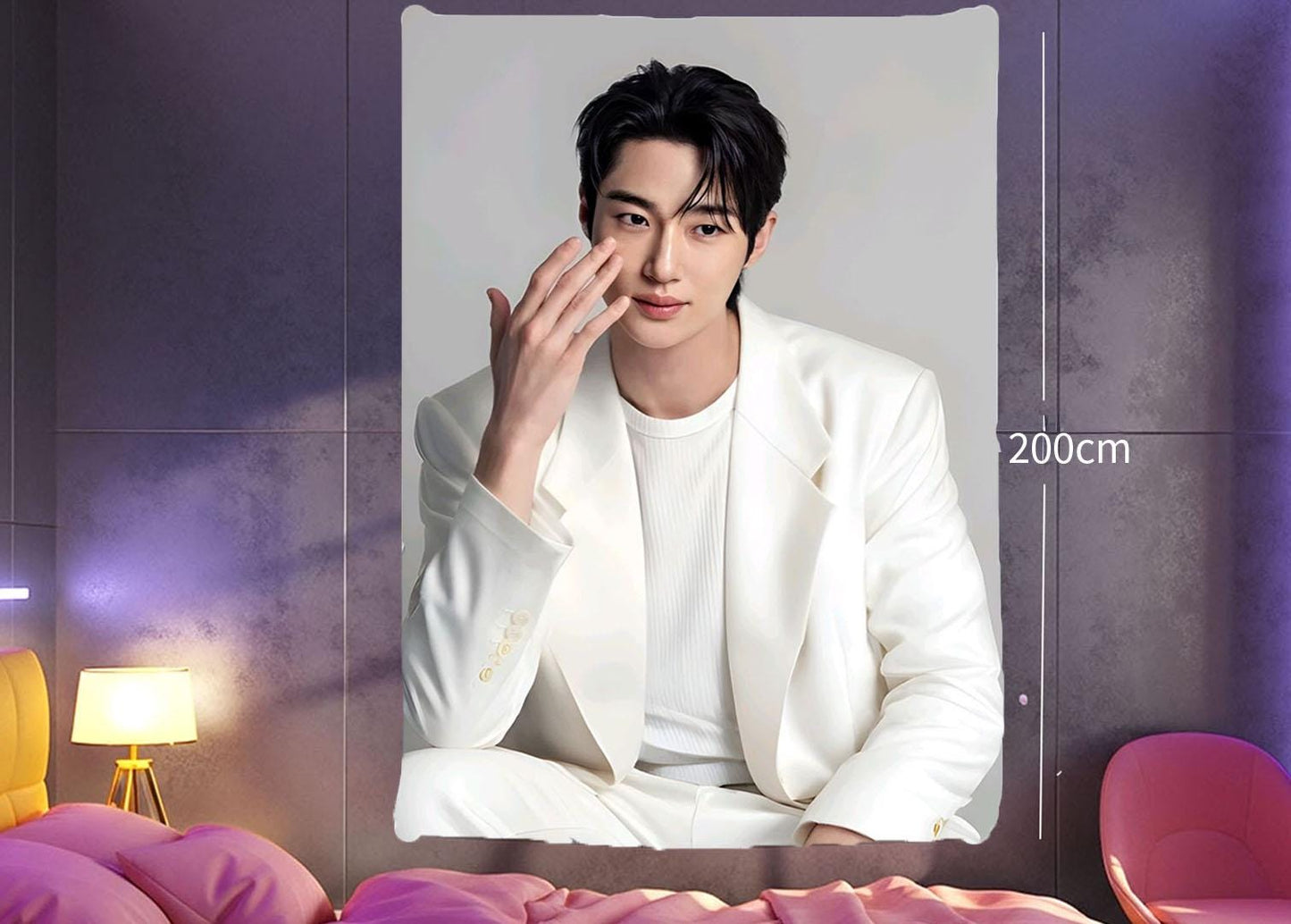 byeon woo seok Hanging Tapestry | Personalized Wall Art | Polyester Fabric | Ship Flag Banner