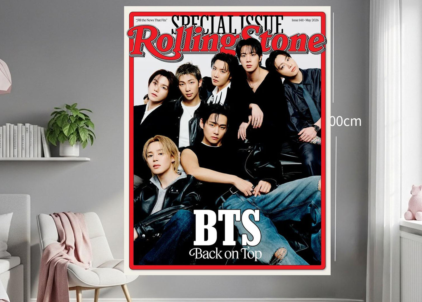 Bangtan Hanging Tapestry | Bantan Boys | Personalized Wall Art | Polyester Fabric | Ship Flag Banner