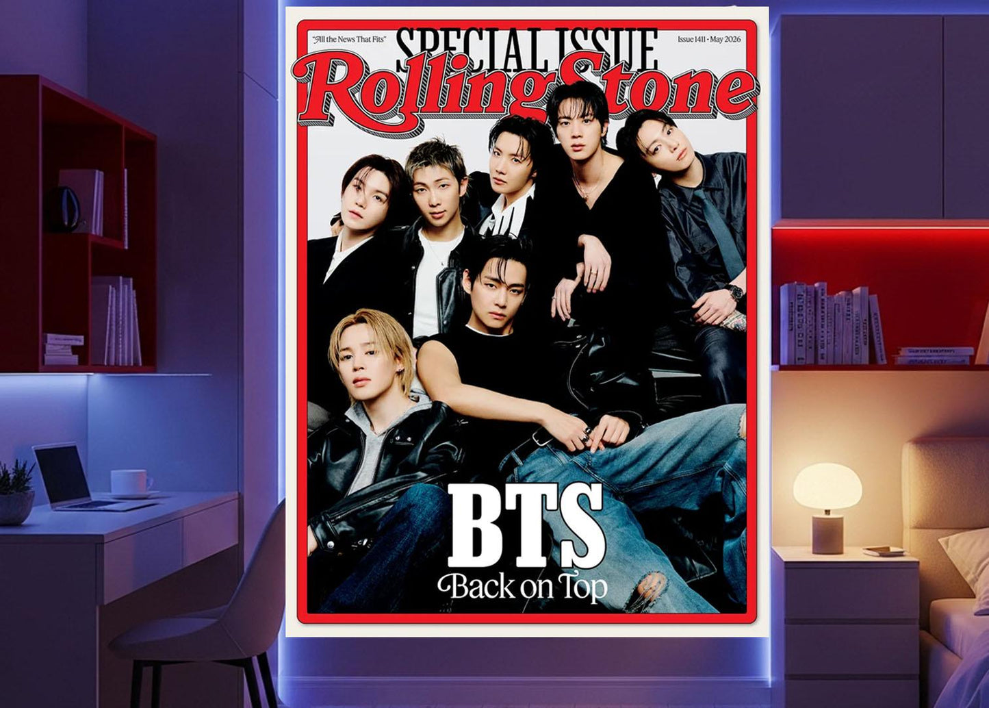 Bangtan Hanging Tapestry | Bantan Boys | Personalized Wall Art | Polyester Fabric | Ship Flag Banner