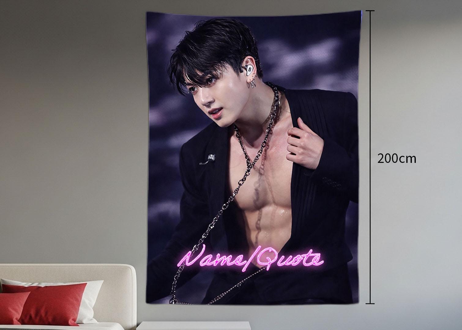 Jungkook Hanging Tapestry | Bantan Boys | Personalized Wall Art | Polyester Fabric | Ship Flag Banner