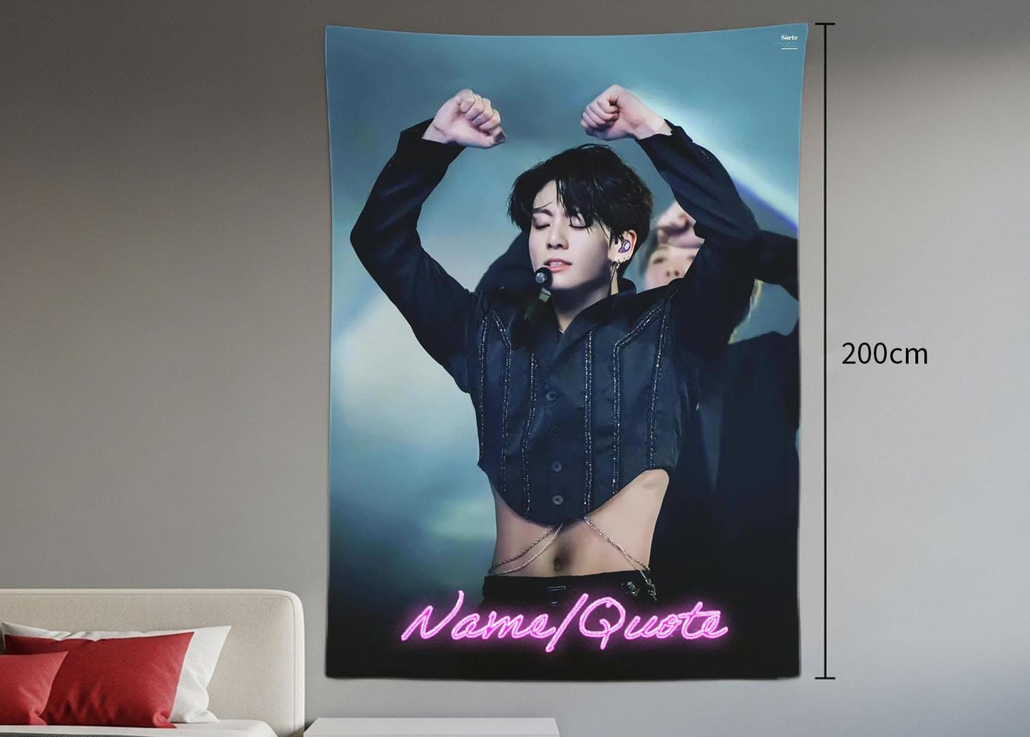 Jungkook Hanging Tapestry | Bantan Boys | Personalized Wall Art | Polyester Fabric | Ship Flag Banner