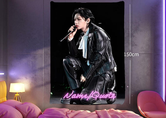 Felix Hanging Tapestry | Stray Kids | Personalized Wall Art | Polyester Fabric | Ship Flag Banner