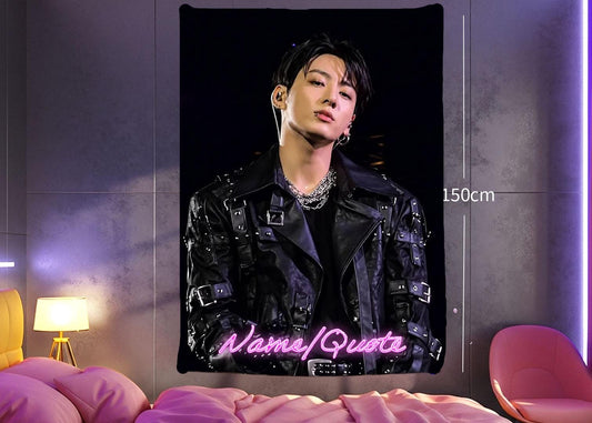 Jungkook Hanging Tapestry | Bantan Boys | Personalized Wall Art | Polyester Fabric | Ship Flag Banner