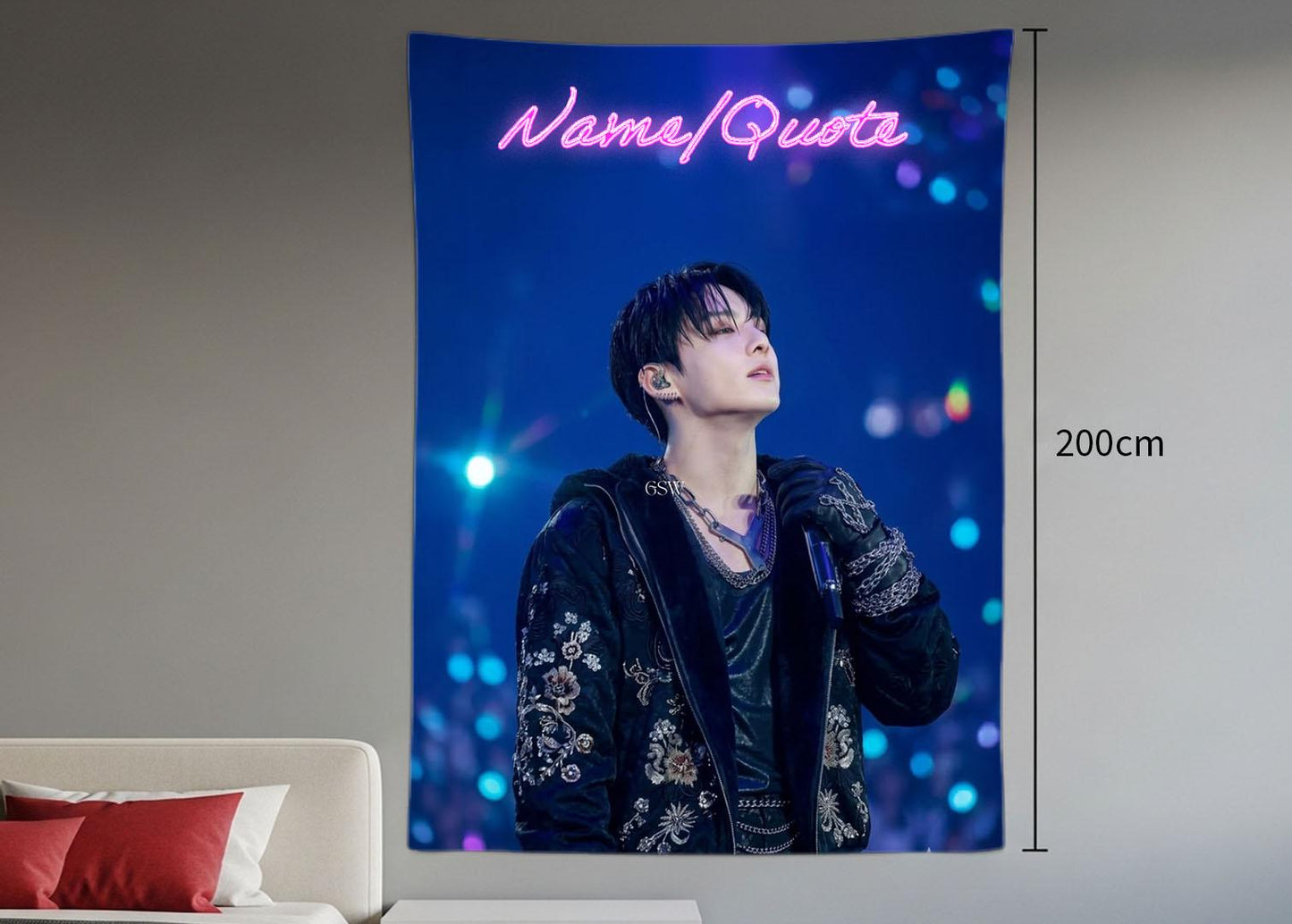 Jungkook Hanging Tapestry | Bantan Boys | Personalized Wall Art | Polyester Fabric | Ship Flag Banner