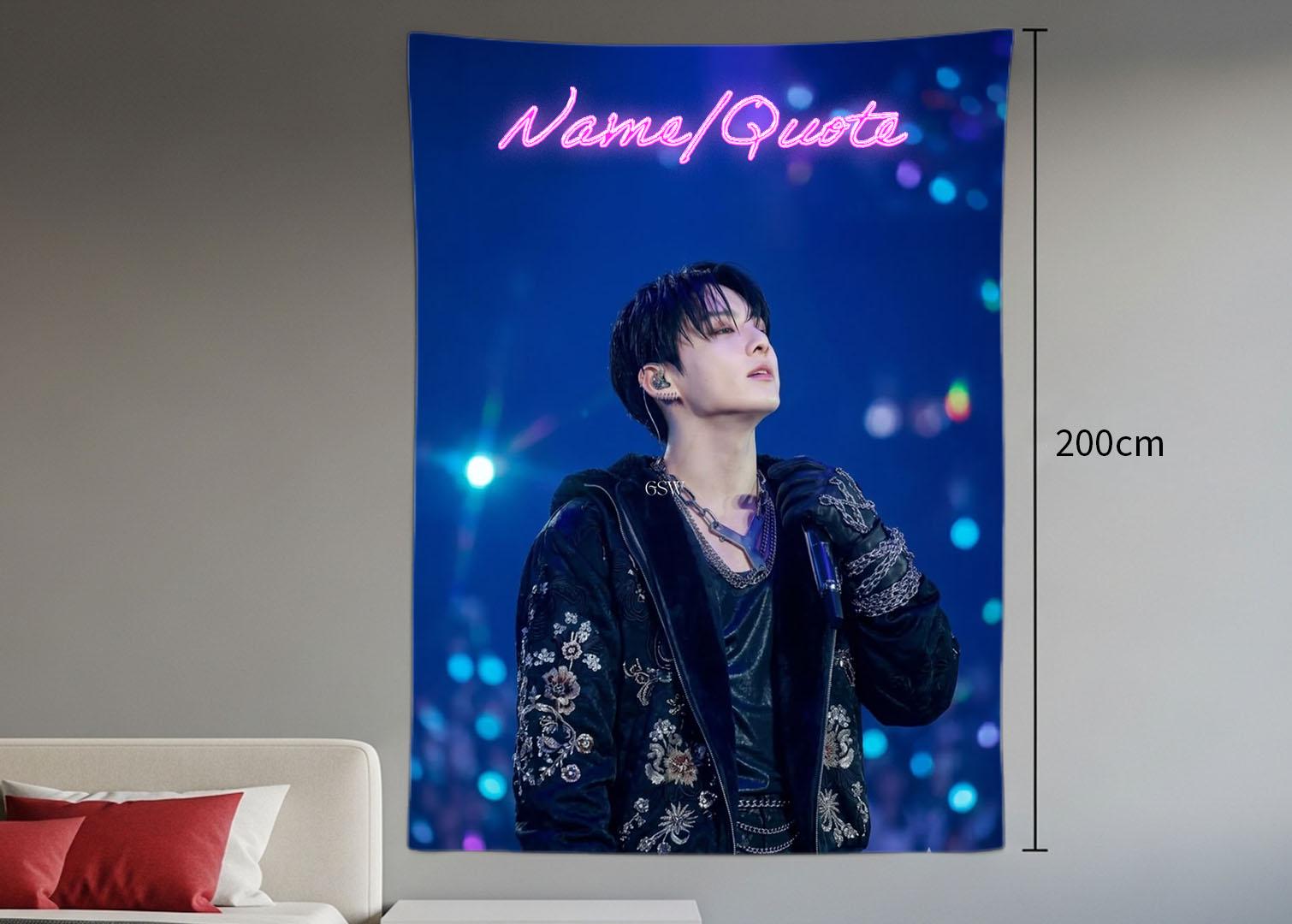 Jungkook Hanging Tapestry | Bantan Boys | Personalized Wall Art | Polyester Fabric | Ship Flag Banner