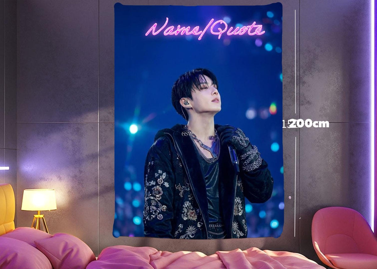 Jungkook Hanging Tapestry | Bantan Boys | Personalized Wall Art | Polyester Fabric | Ship Flag Banner