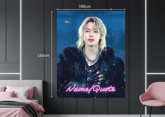 Jimin Hanging Tapestry | Bantan Boys | Personalized Wall Art | Polyester Fabric | Ship Flag Banner
