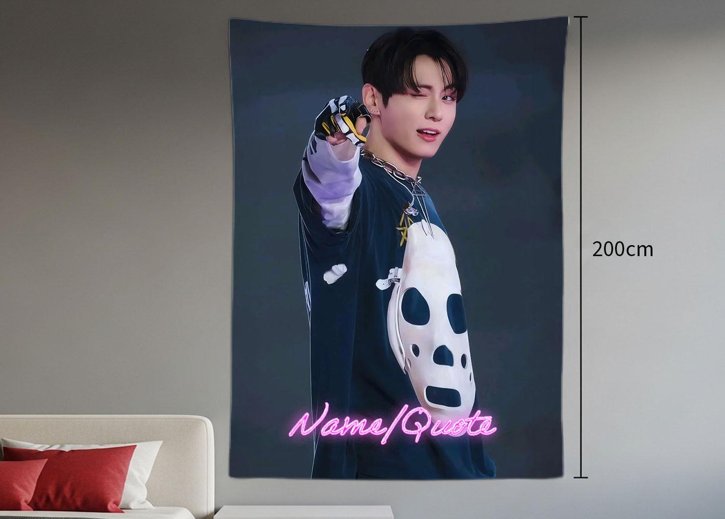 Jungkook Hanging Tapestry | Bantan Boys | Personalized Wall Art | Polyester Fabric | Ship Flag Banner