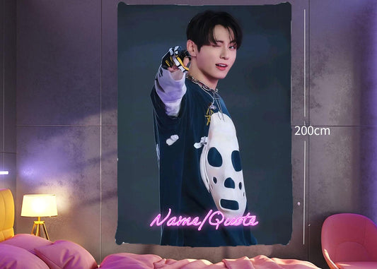 Jungkook Hanging Tapestry | Bantan Boys | Personalized Wall Art | Polyester Fabric | Ship Flag Banner