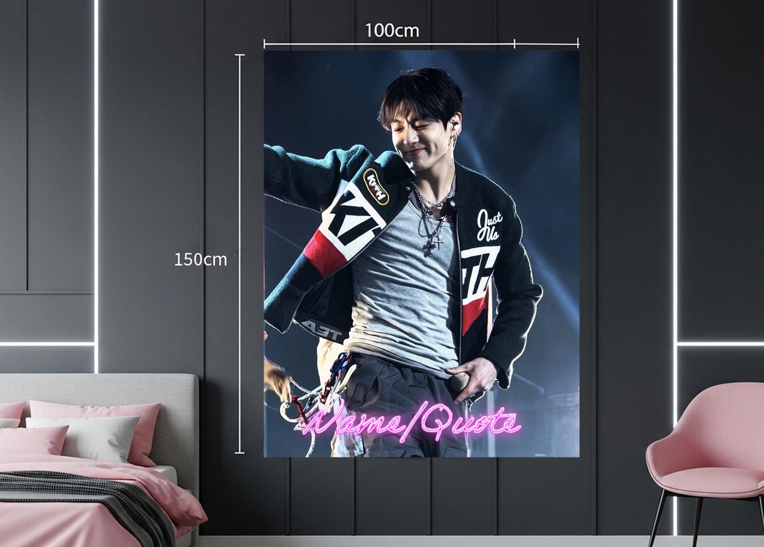Jungkook Hanging Tapestry | Bantan Boys | Personalized Wall Art | Polyester Fabric | Ship Flag Banner