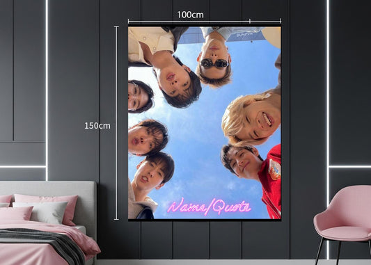 Bangtan Hanging Tapestry | Bantan Boys | Personalized Wall Art | Polyester Fabric | Ship Flag Banner