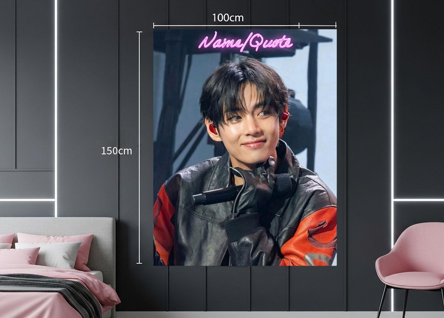 Taehyung Hanging Tapestry | Bantan Boys | Personalized Wall Art | Polyester Fabric | Ship Flag Banner