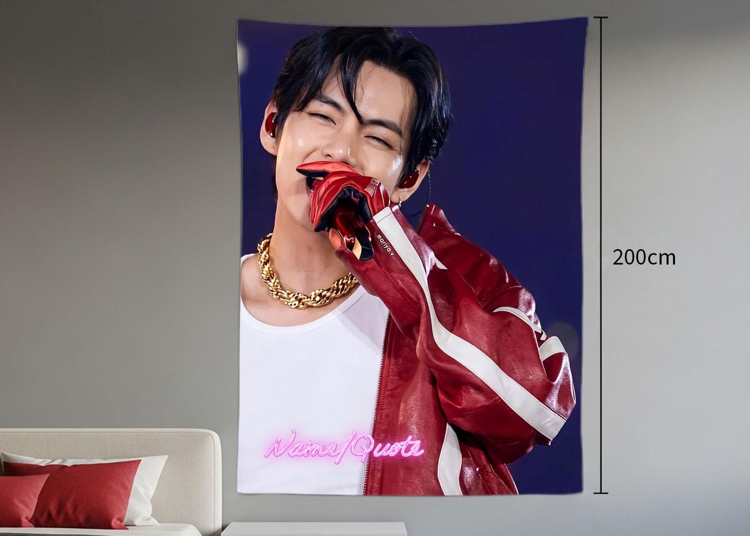 Taehyung Hanging Tapestry | Bantan Boys | Personalized Wall Art | Polyester Fabric | Ship Flag Banner