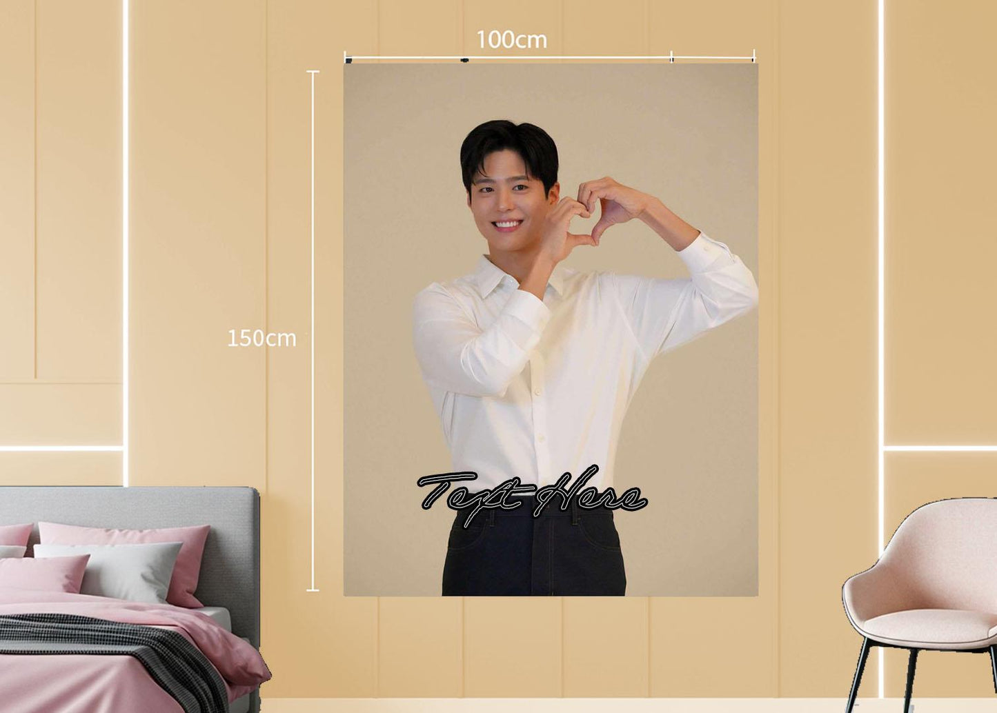 Park Bo Gum Hanging Tapestry | Personalized Wall Art | Polyester Fabric | Ship Flag Banner
