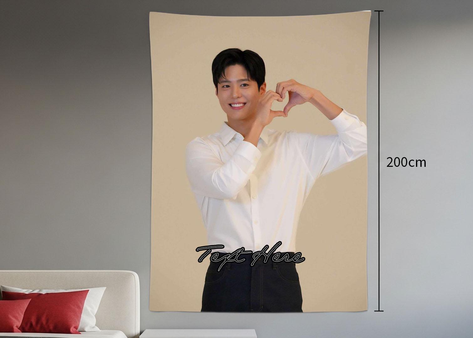 Park Bo Gum Hanging Tapestry | Personalized Wall Art | Polyester Fabric | Ship Flag Banner