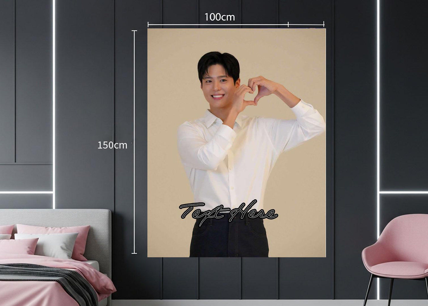 Park Bo Gum Hanging Tapestry | Personalized Wall Art | Polyester Fabric | Ship Flag Banner
