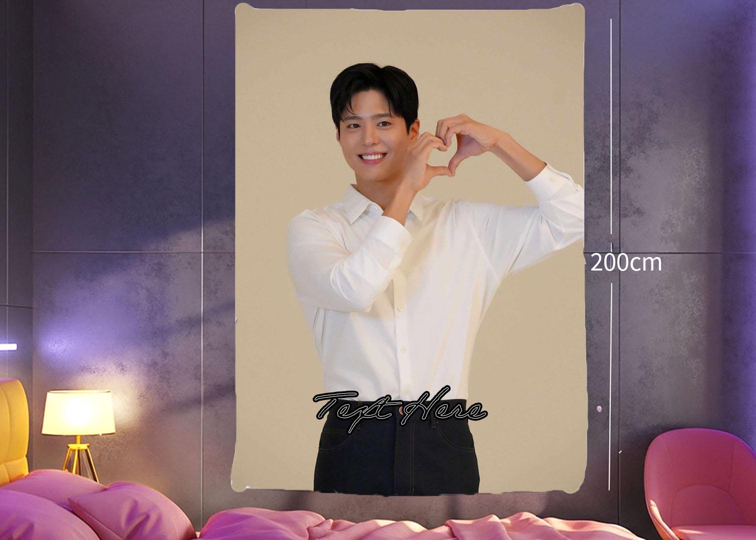 Park Bo Gum Hanging Tapestry | Personalized Wall Art | Polyester Fabric | Ship Flag Banner