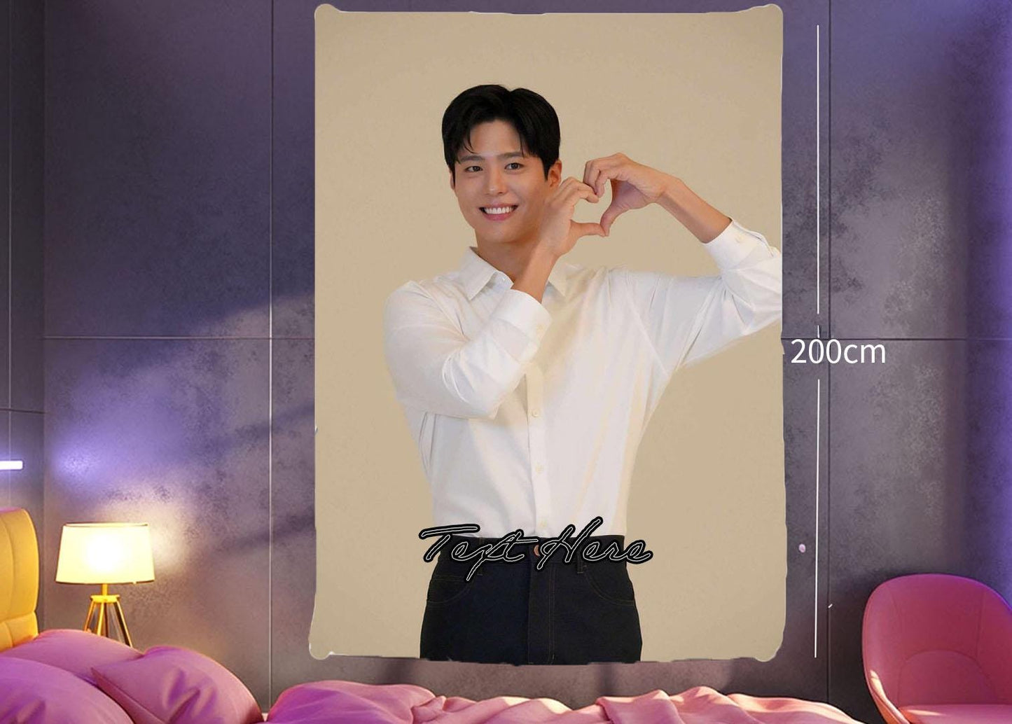 Park Bo Gum Hanging Tapestry | Personalized Wall Art | Polyester Fabric | Ship Flag Banner
